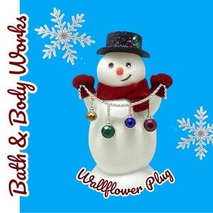 Bath & Body Works Snowman Wallflower Plug Holiday Winter Decor Nightlight NWT